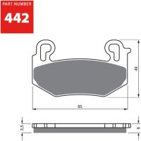 GOLDFREN Bromsbelägg 442 Ceramic Carbon AD