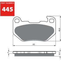 GOLDFREN Bromsbelägg 445 Ceramic Carbon S3