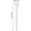 Golfpeggar 1000 st vit bambu vidaXL 83 mm – miniatyr 7