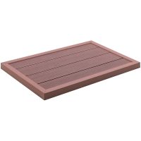 Golv till utedusch brun 101x63x5,5 cm WPC vidaXL