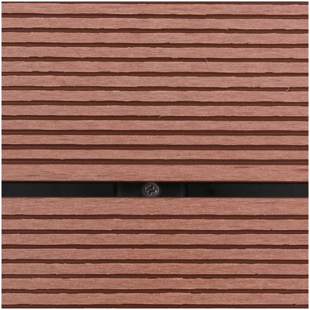 Golv till utedusch WPC rostfritt stål brun vidaXL 80 x 62 cm – bild 8