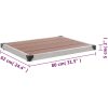 Golv till utedusch WPC rostfritt stål brun vidaXL 80 x 62 cm – miniatyr 9