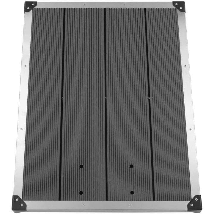 Golv till utedusch WPC rostfritt stål grå vidaXL 80 x 62 cm – bild 2