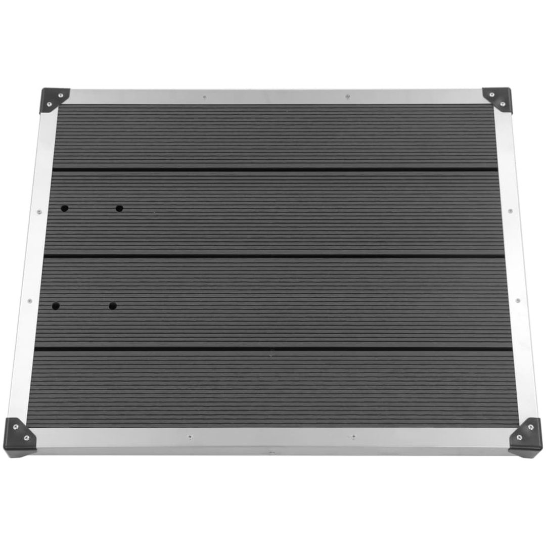 Golv till utedusch WPC rostfritt stål grå vidaXL 80 x 62 cm – bild 3