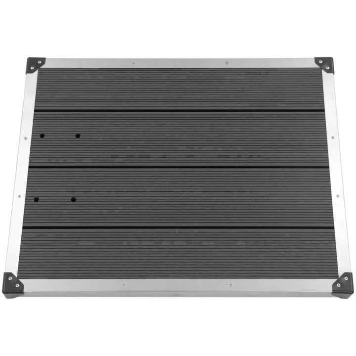 Golv till utedusch WPC rostfritt stål grå vidaXL 80 x 62 cm – bild 3