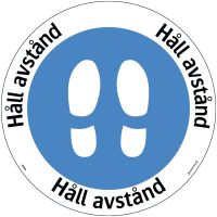 Golvdekal Håll Avstånd 410mm SYSTEMTEXT