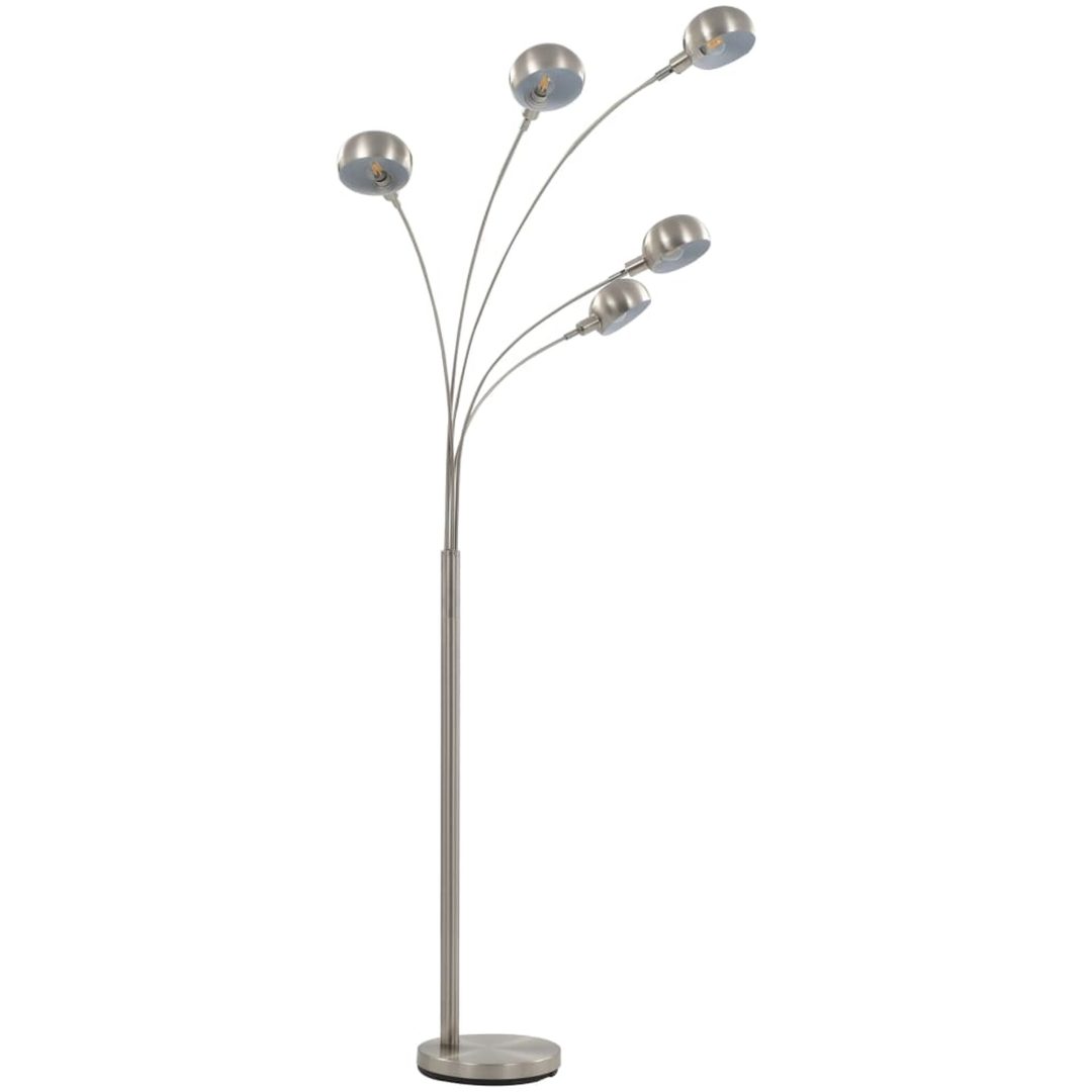 Golvlampa 200 cm 5 x E14 silver vidaXL – bild 2