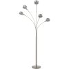 Golvlampa 200 cm 5 x E14 silver vidaXL – miniatyr 3