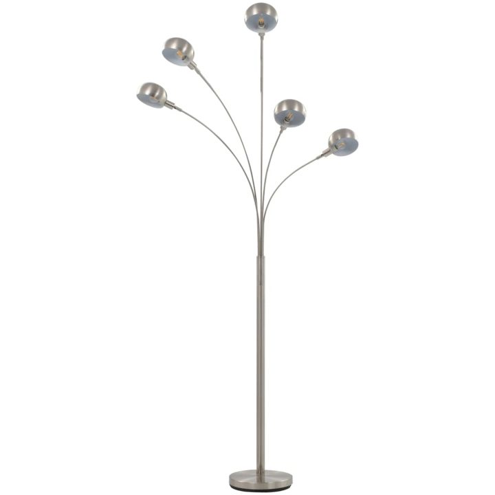 Golvlampa 200 cm 5 x E14 silver vidaXL – bild 3