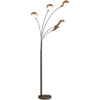 Golvlampa 200 cm 5 x E14 silver vidaXL