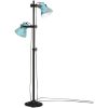Golvlampa 25 W nött blå 25x25x90/140 cm E27 vidaXL – miniatyr 2