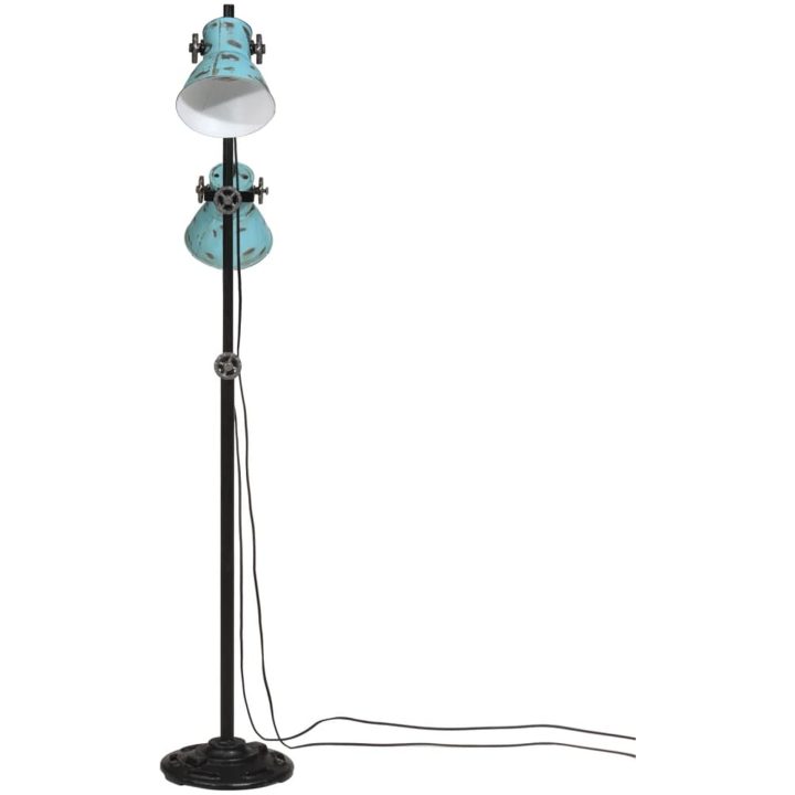 Golvlampa 25 W nött blå 25x25x90/140 cm E27 vidaXL – bild 3