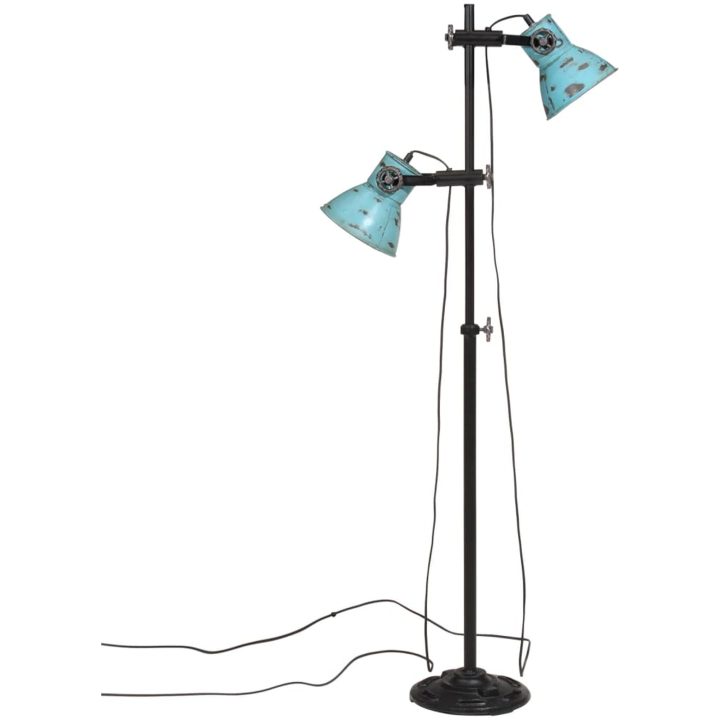Golvlampa 25 W nött blå 25x25x90/140 cm E27 vidaXL – bild 4