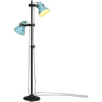 Golvlampa 25 W nött blå 25x25x90/140 cm E27 vidaXL