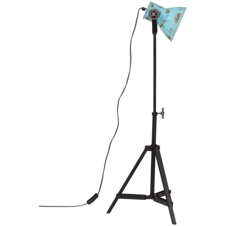 Golvlampa 25 W nött blå 35x35x65/95 cm E27 vidaXL – bild 4