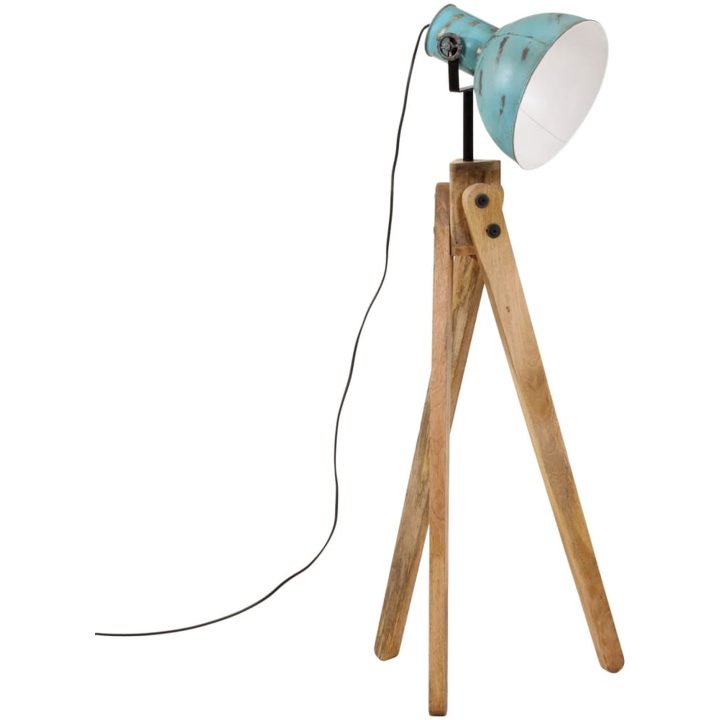 Golvlampa 25 W nött blå 45x45x120 cm E27 vidaXL – bild 2