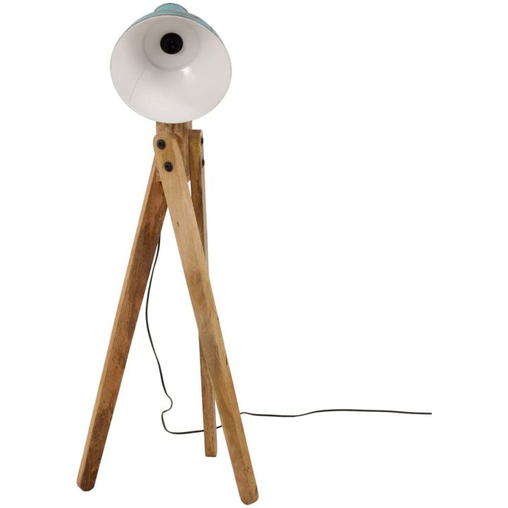 Golvlampa 25 W nött blå 45x45x120 cm E27 vidaXL – bild 3