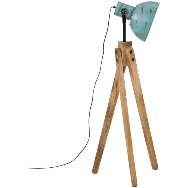 Golvlampa 25 W nött blå 45x45x120 cm E27 vidaXL – bild 4