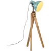 Golvlampa 25 W nött blå 45x45x120 cm E27 vidaXL – miniatyr 1