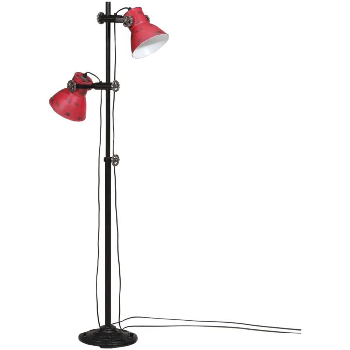 Golvlampa 25 W nött röd 25x25x90/140 cm E27 vidaXL – bild 2