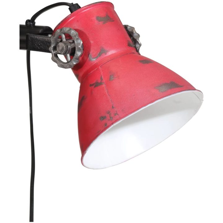 Golvlampa 25 W nött röd 25x25x90/140 cm E27 vidaXL – bild 5