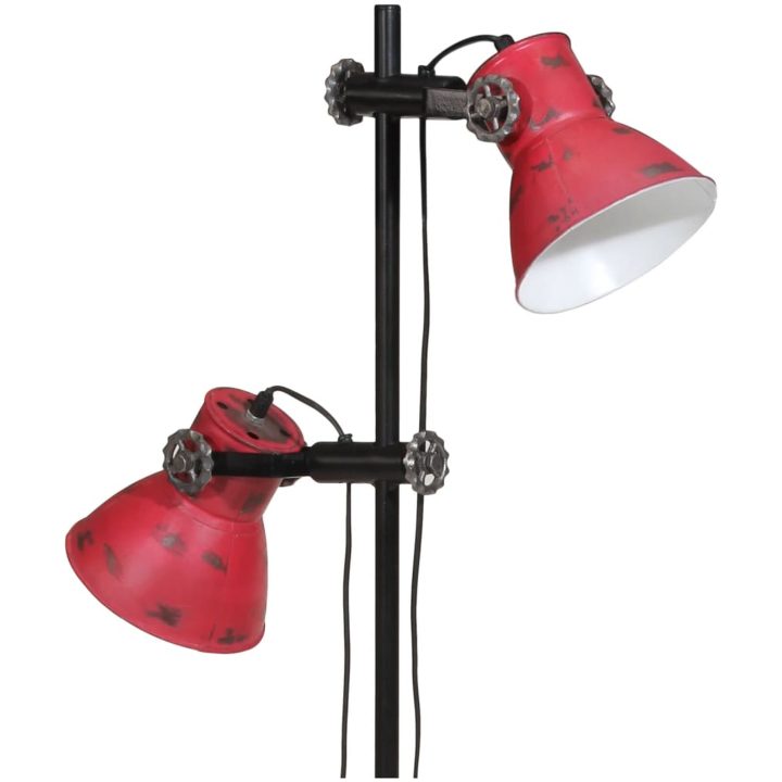 Golvlampa 25 W nött röd 25x25x90/140 cm E27 vidaXL – bild 9