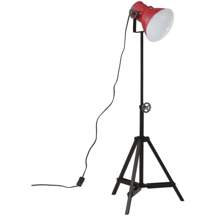 Golvlampa 25 W nött röd 35x35x65/95 cm E27 vidaXL – bild 2