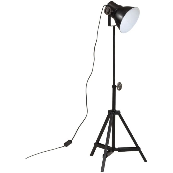 Golvlampa 25 W svart 35x35x65/95 cm E27 vidaXL – bild 2