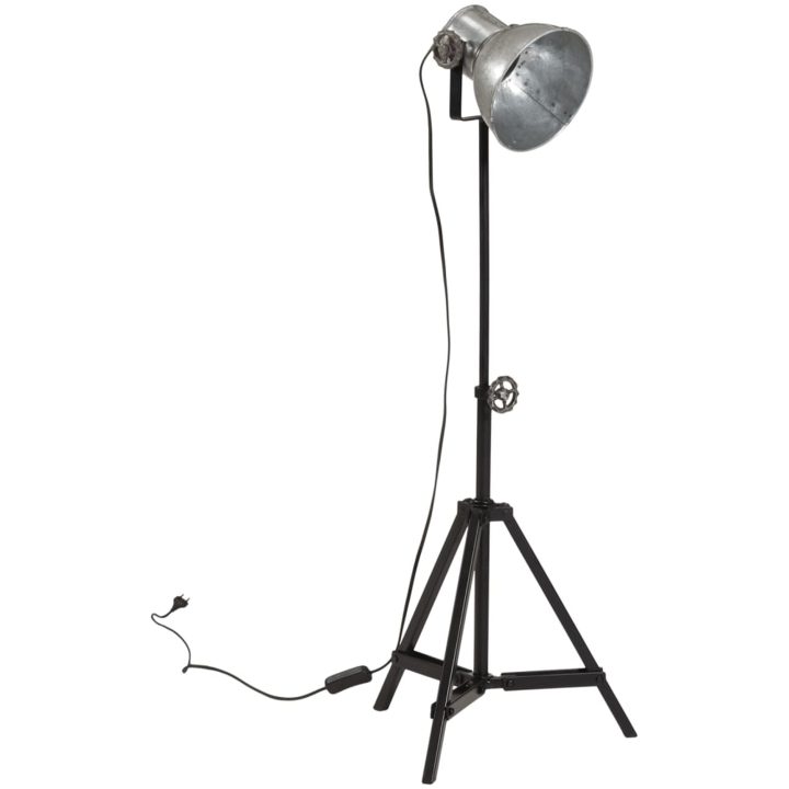 Golvlampa 25 W vintage silver 35x35x65/95 cm E27 vidaXL – bild 2