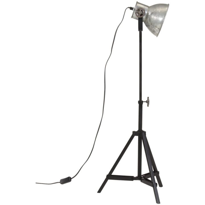 Golvlampa 25 W vintage silver 35x35x65/95 cm E27 vidaXL – bild 4