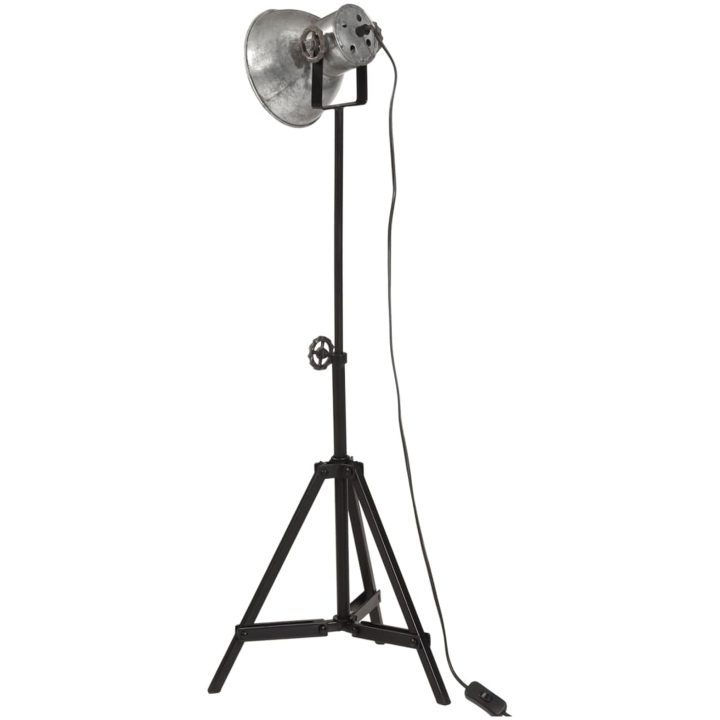 Golvlampa 25 W vintage silver 35x35x65/95 cm E27 vidaXL – bild 5