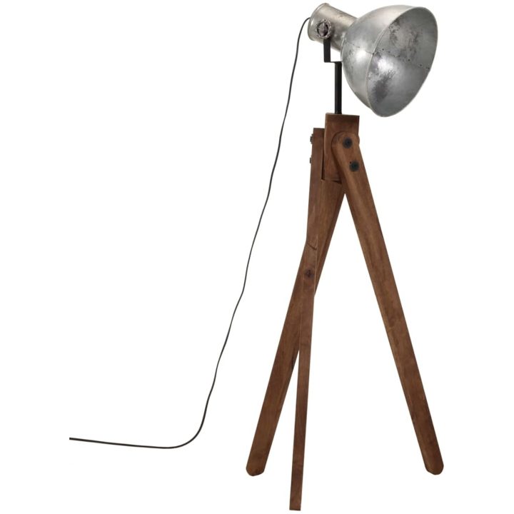 Golvlampa 25 W vintage silver 45x45x120 cm E27 vidaXL – bild 2