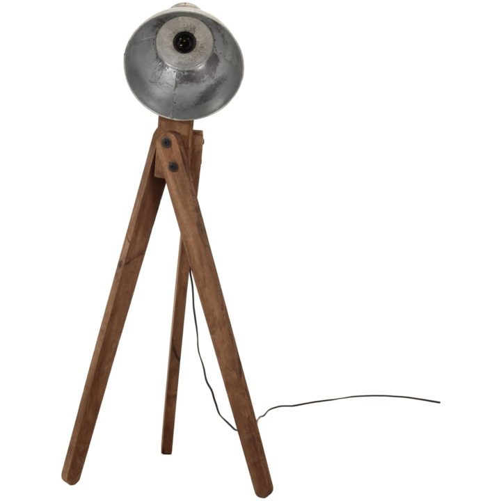 Golvlampa 25 W vintage silver 45x45x120 cm E27 vidaXL – bild 3
