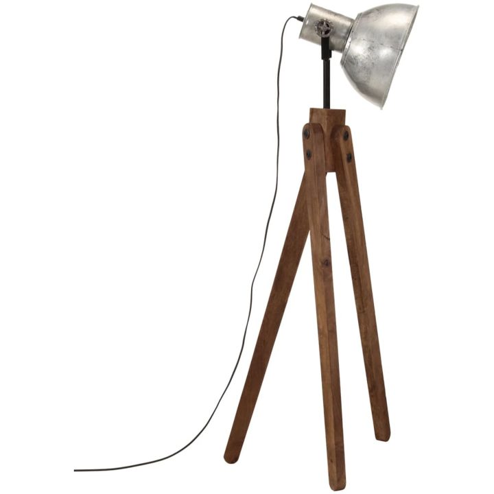 Golvlampa 25 W vintage silver 45x45x120 cm E27 vidaXL – bild 4