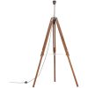 Golvlampa honungsbrun och grå massivt teakträ 141 cm vidaXL – miniatyr 3