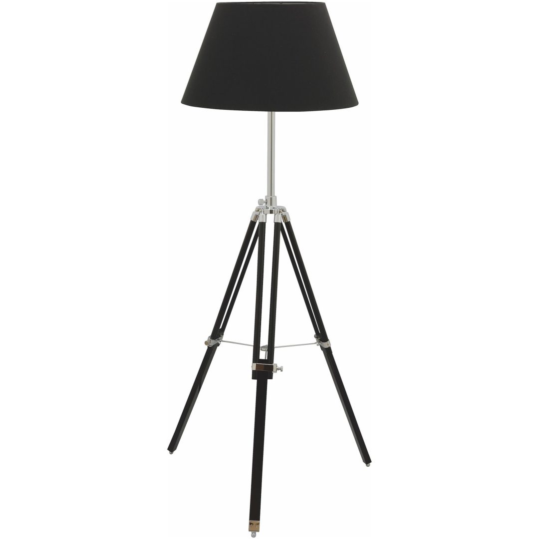 Golvlampa Karolin, Svart/krom, 60W, E27 MALMBERGS