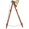 Golvlampa mässing E27 massivt mangoträ vidaXL – miniatyr 4