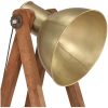 Golvlampa mässing E27 massivt mangoträ vidaXL – miniatyr 5