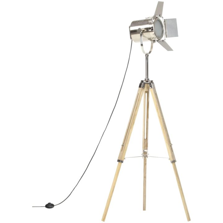 Golvlampa massivt mangoträ 140 cm vidaXL – bild 2