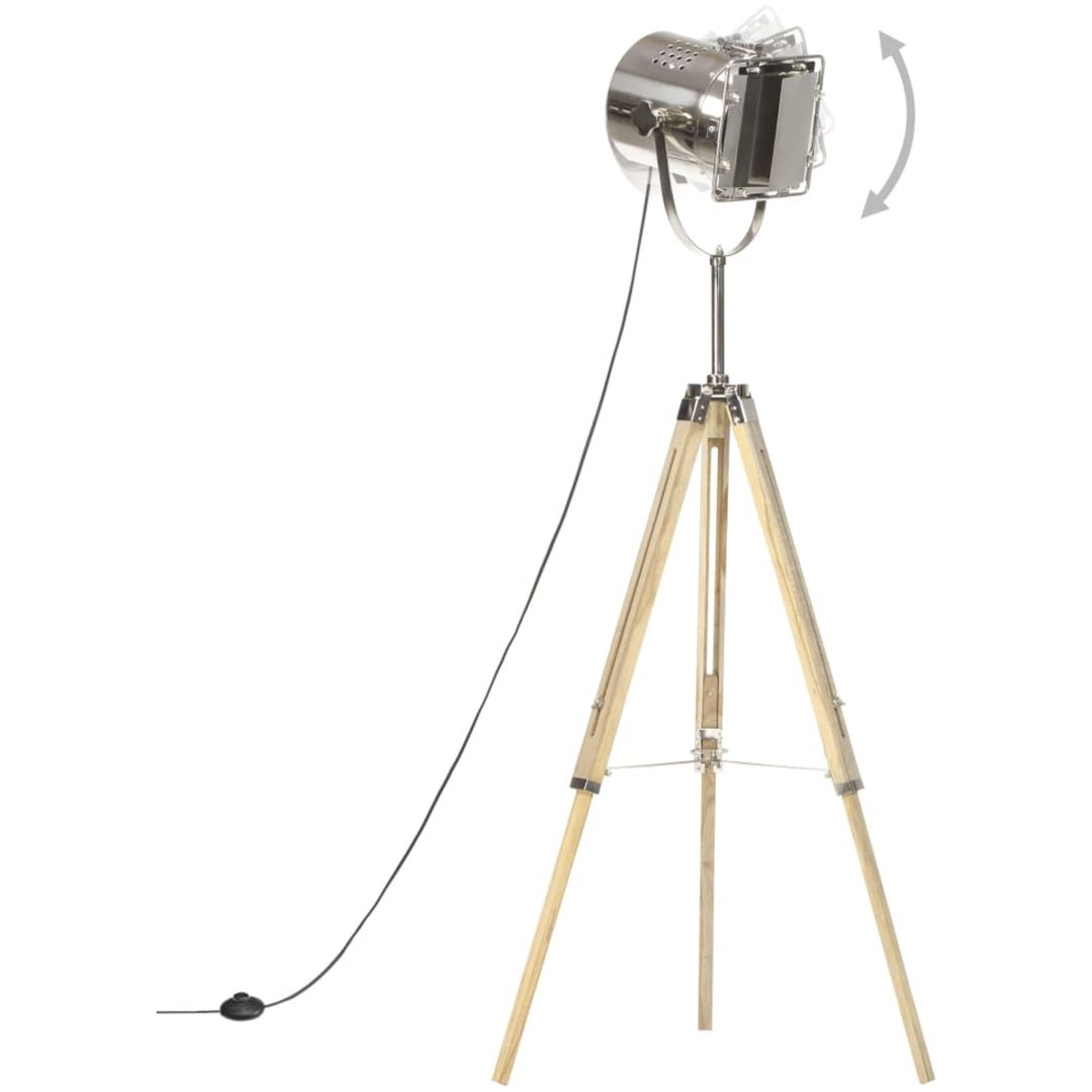 Golvlampa massivt mangoträ 140 cm vidaXL – bild 3