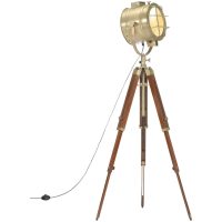 Golvlampa massivt mangoträ 165 cm vidaXL