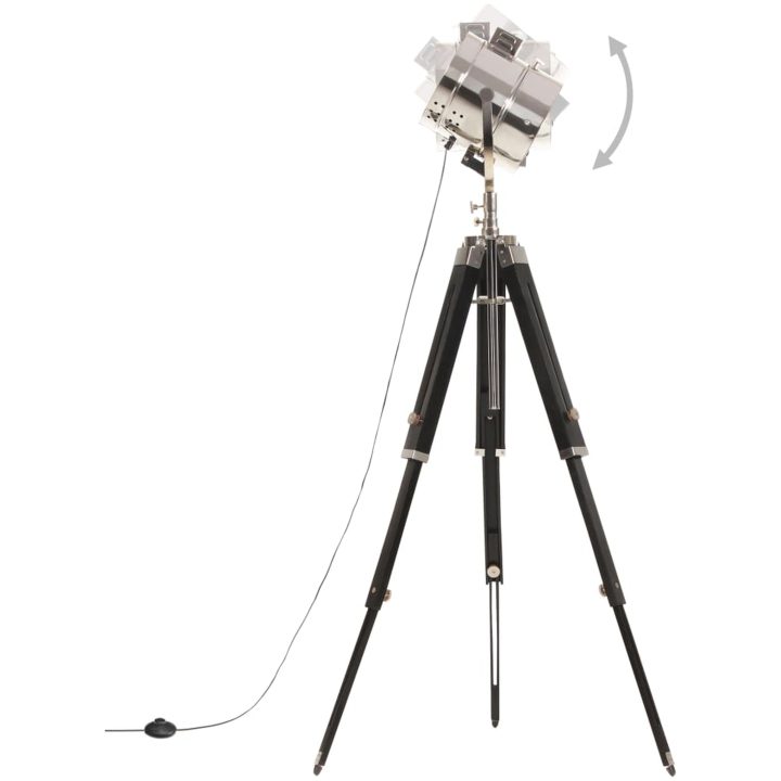 Golvlampa massivt mangoträ 165 cm vidaXL – bild 6