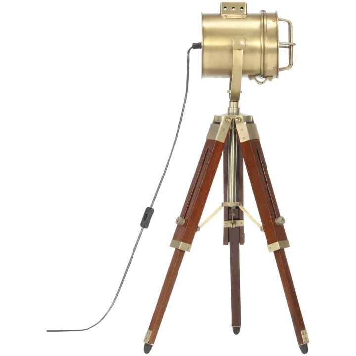 Golvlampa massivt mangoträ 69 cm vidaXL – bild 4