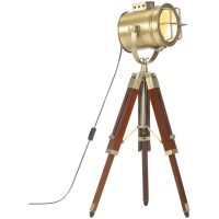 Golvlampa massivt mangoträ 69 cm vidaXL