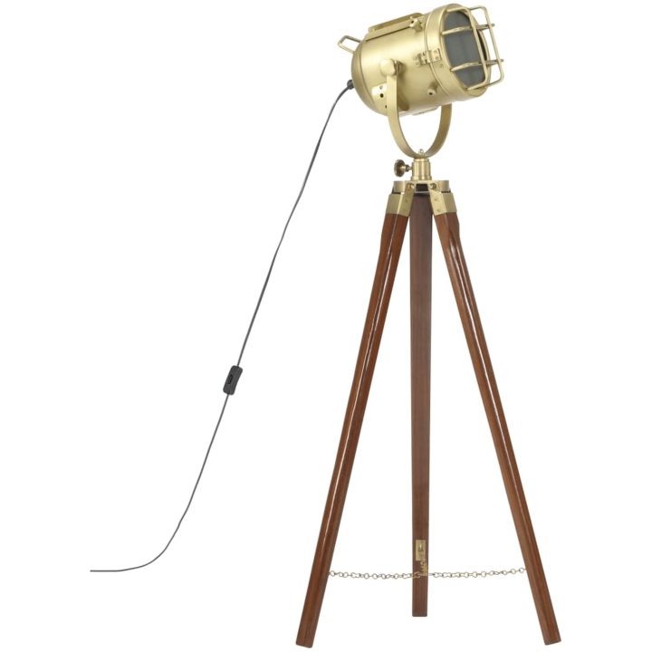 Golvlampa massivt mangoträ 97 cm vidaXL – bild 2