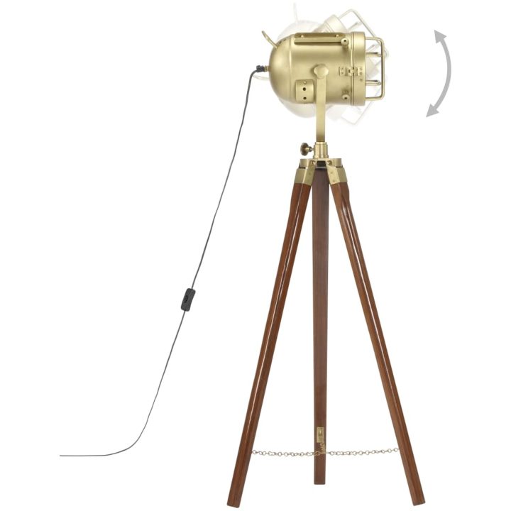 Golvlampa massivt mangoträ 97 cm vidaXL – bild 4