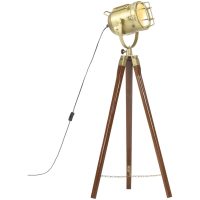 Golvlampa massivt mangoträ 97 cm vidaXL