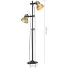 Golvlampa med 2 lampskärmar mässing E27 gjutjärn vidaXL – miniatyr 11