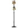 Golvlampa med 2 lampskärmar mässing E27 gjutjärn vidaXL – miniatyr 4