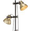 Golvlampa med 2 lampskärmar mässing E27 gjutjärn vidaXL – miniatyr 5